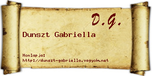 Dunszt Gabriella névjegykártya