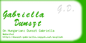 gabriella dunszt business card